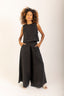 calça 100% linho pantalona agafay preto