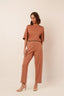 calça afunilada soul rosa blush