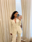blazer jacquard sândalo natural