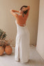 vestido longo chakra off white