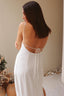 vestido longo chakra off white