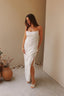 vestido longo chakra off white