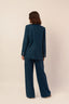 blazer 100% linho essência da manhã azul