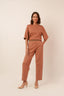 calça afunilada soul rosa blush