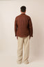 camisa 100% linho manga longa zeus marrom