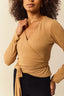 blusa transpassada alma khaki
