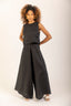 calça 100% linho pantalona agafay preto