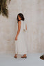 saia midi com bolsos frontais dália natural