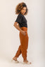 calça 100% linho artemis terracota