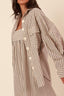 vestido listrado anil