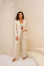 blazer jacquard sândalo natural