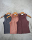 Kit regata nadador canelada cinza, rosa blush e marrom