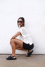 blusa pregas ombro alma off white