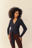 blusa transpassada alma preto