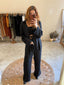 calça pantalona cura preto