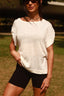 blusa pregas ombro alma off white