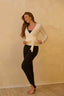 blusa transpassada alma off white