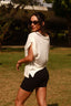 blusa pregas ombro alma off white