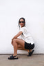 blusa pregas ombro alma off white