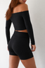 blusa manga longa movimento preto