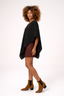 blusa assimétrica cura preto
