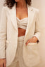 blazer jacquard sândalo natural
