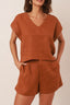 blusa essência da manhã terracota
