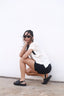 blusa pregas ombro alma off white