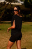blusa pregas ombro alma preto