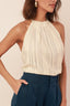blusa frente única luz que dança listrada