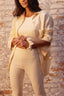 camisa 100% linho selene off white