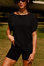 blusa pregas ombro alma preto