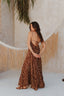 vestido longo guardião estampado