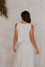 saia midi com bolsos frontais dália natural