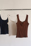kit 3 regatas flow marrom, marinho,natural