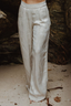 calça pantalona cetim jacquard kali natural